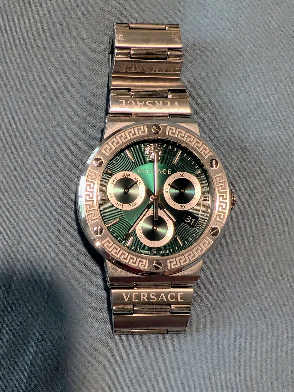 Versace Men's Greca Logo Chronograph Watch